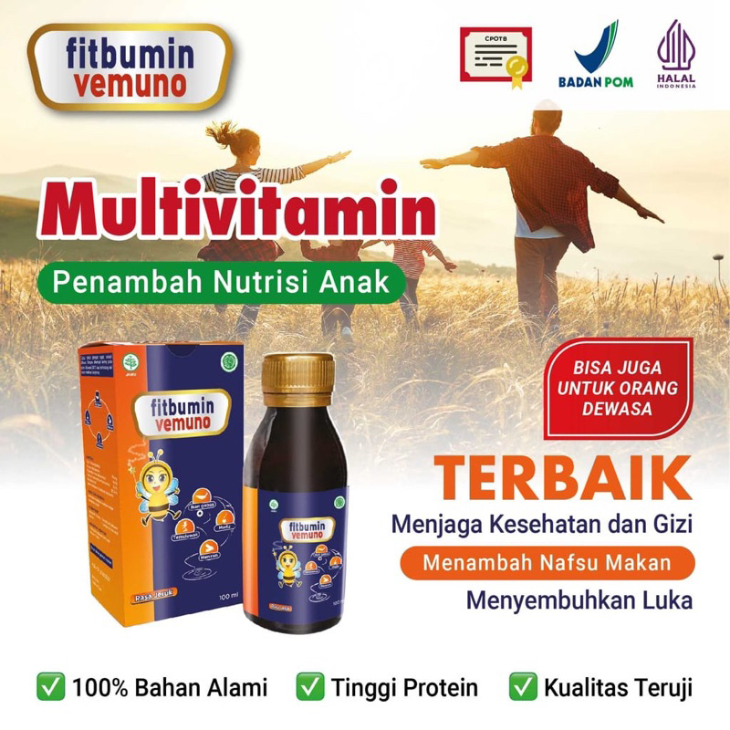 Fitbumin Vemuno Penambah Nutrisi Anak Madu Ikan Gabus