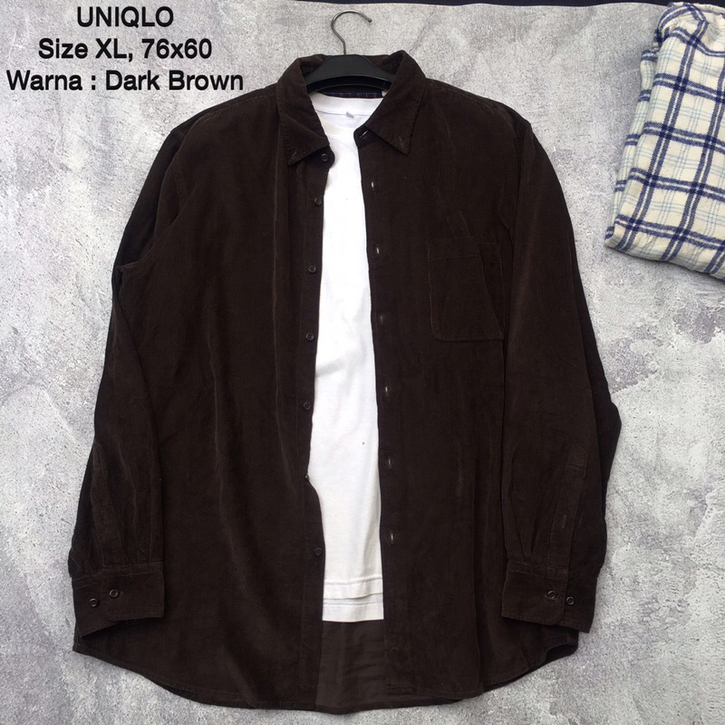 kemeja corduroy uniqlo second