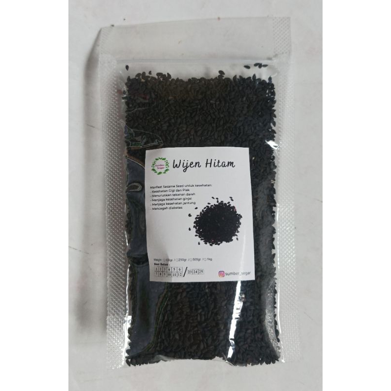 

100 gram - Wijen hitam panggang / toasted black sesame seed