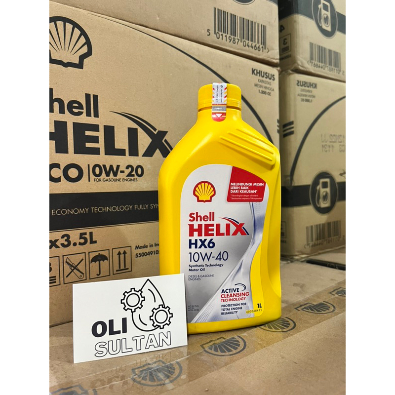 SHELL HELIX HX6 10W-40 1L BARCODE HIJAU ORIGINAL OLI SHELL OLI MOBIL