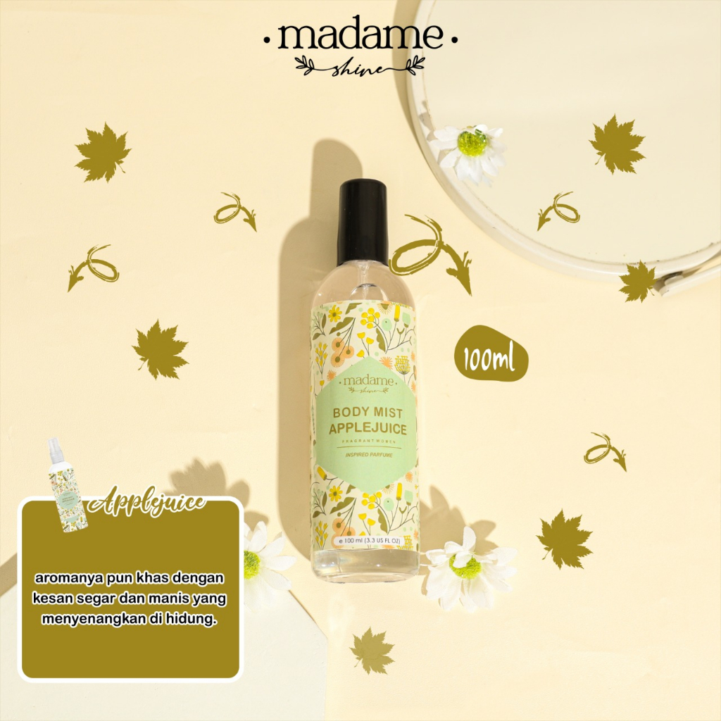 BODY MIST MADAME SHINE SERIES-BEST SELLER (APPLE JUICE)