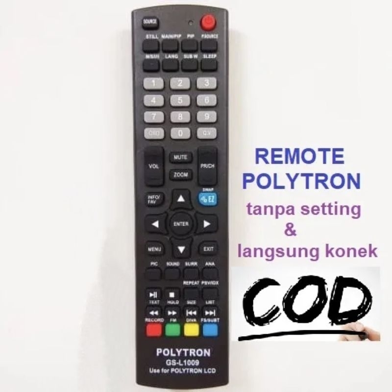 Remote TV Polytron 81191 Cinemax Bazzoke XCEL ARS