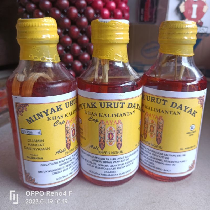 Minyak Urut Dayak Asli Kalimantan. Minyak Pijat Tradisional Asli Dayak Ngaju. Minyak Gosok Dayak Nga