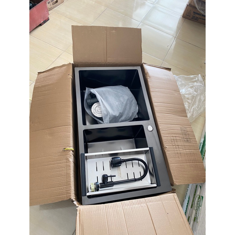 Kitchen Sink Bak Cuci piring Wastafel Cuci piring FULL SET