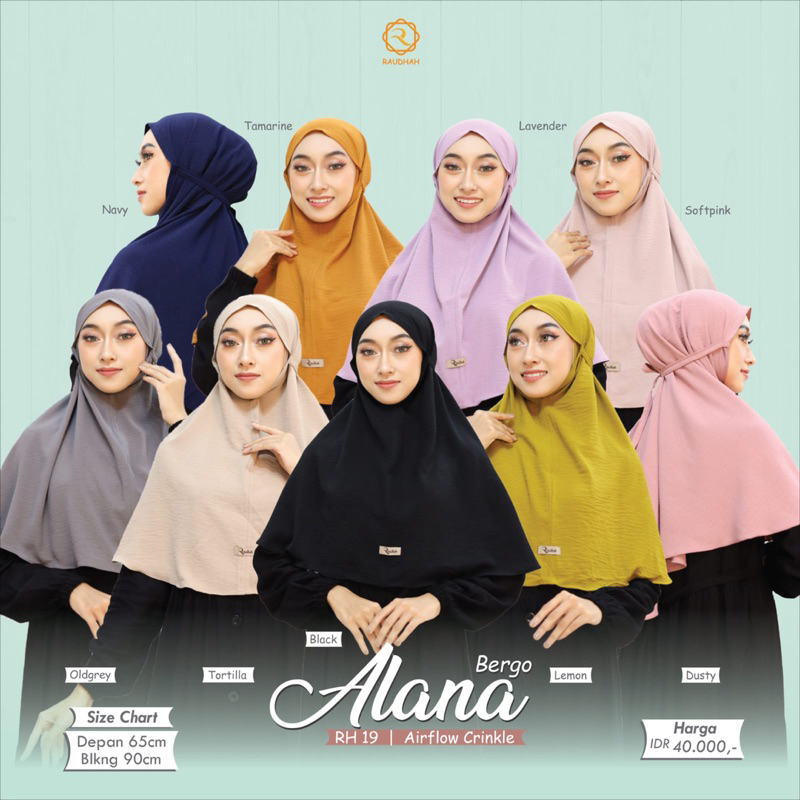 Grosir Bergo Alana / Crinkle Air Flow by Raudhah