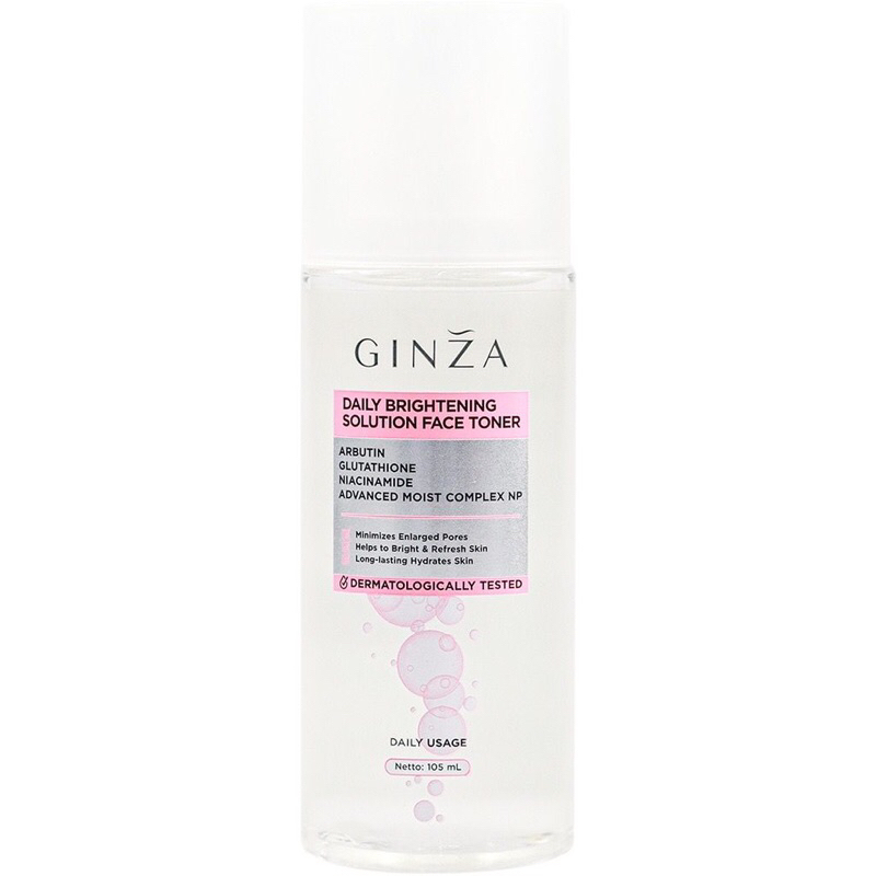 GINZA FACE TONER 105ML ( ACNE / BRIGHTENING / HYALURINIC / EXFOLIATING ) / TONER GINZA MURAH