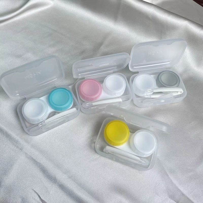 Softlens Case Karakter cermin Satu Set Capitan Penjepit Softlens Kotak Box Tempat Soflens