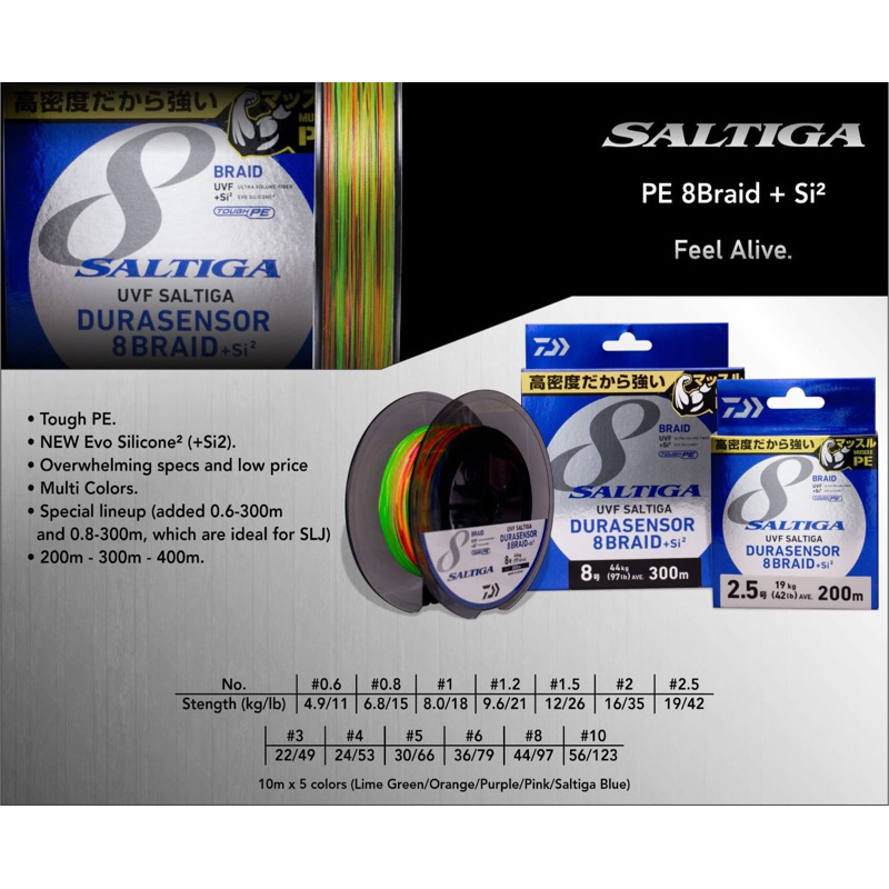 Senar PE Daiwa UVF Saltiga Durasensor Made In Japan