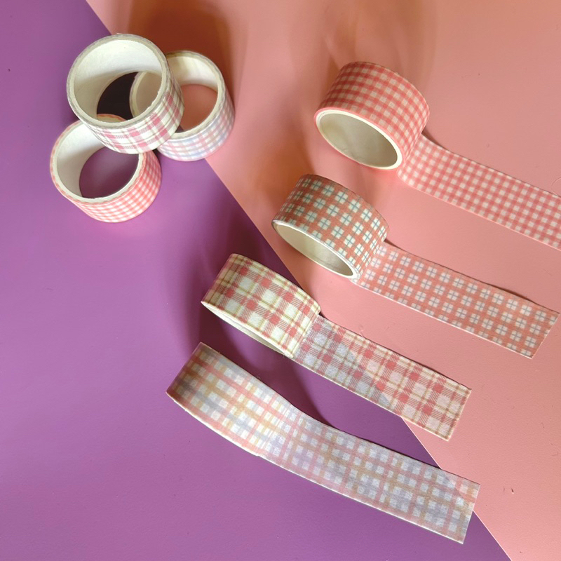 

washi tape aesthetic lucu motif grid / kotak cute