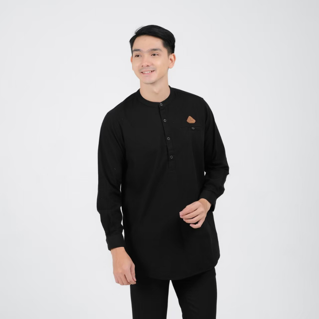 Kurta Pakistan Al Koko Lengan Panjang Baju Koko Pria Dewasa Dengan Motif Polos