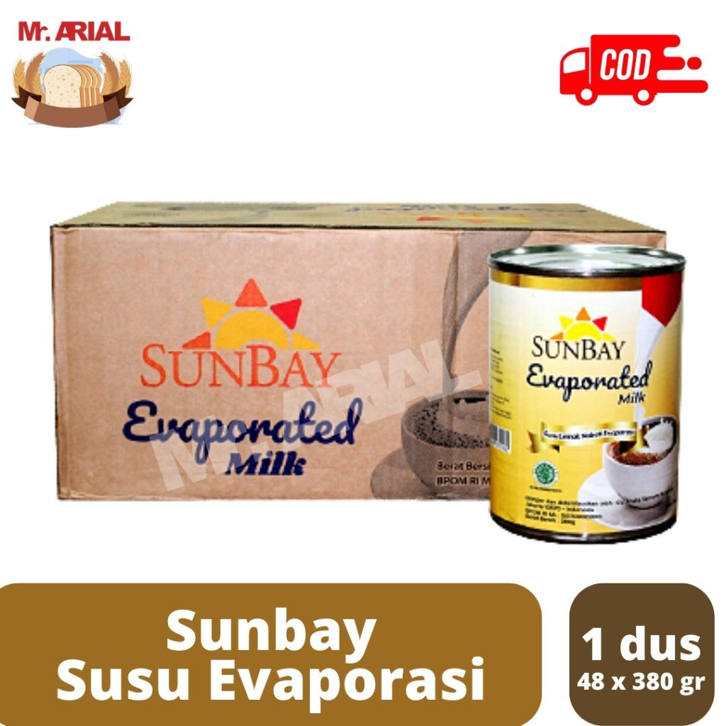 

SUNBAY Susu Evaporasi / Susu Cair / Evaporated Milk @48x380gr (1 DUS)