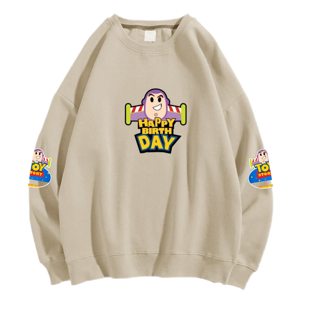 HAPPY BIRTHDAY TOY SWEATER CREWNECK PRIA WANITA Size M-XXL ANAIRA