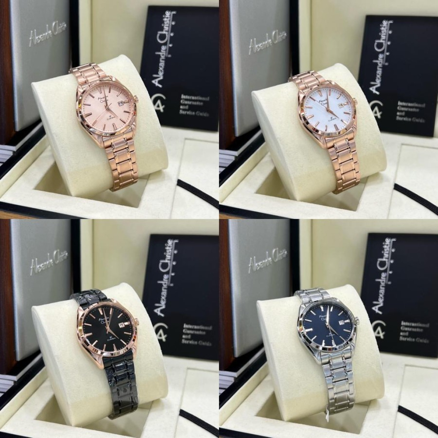 JAM TANGAN WANITA ALEXANDRE CHRISTIE AC 8682 AC8682 ROSE GOLD SERIES TERBARU ORIGINAL