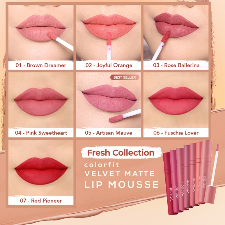 Wardah Colorfit Velvet Matte Lip Mouse - Nyaman dan lembap di Bibir EXP 2024-2025