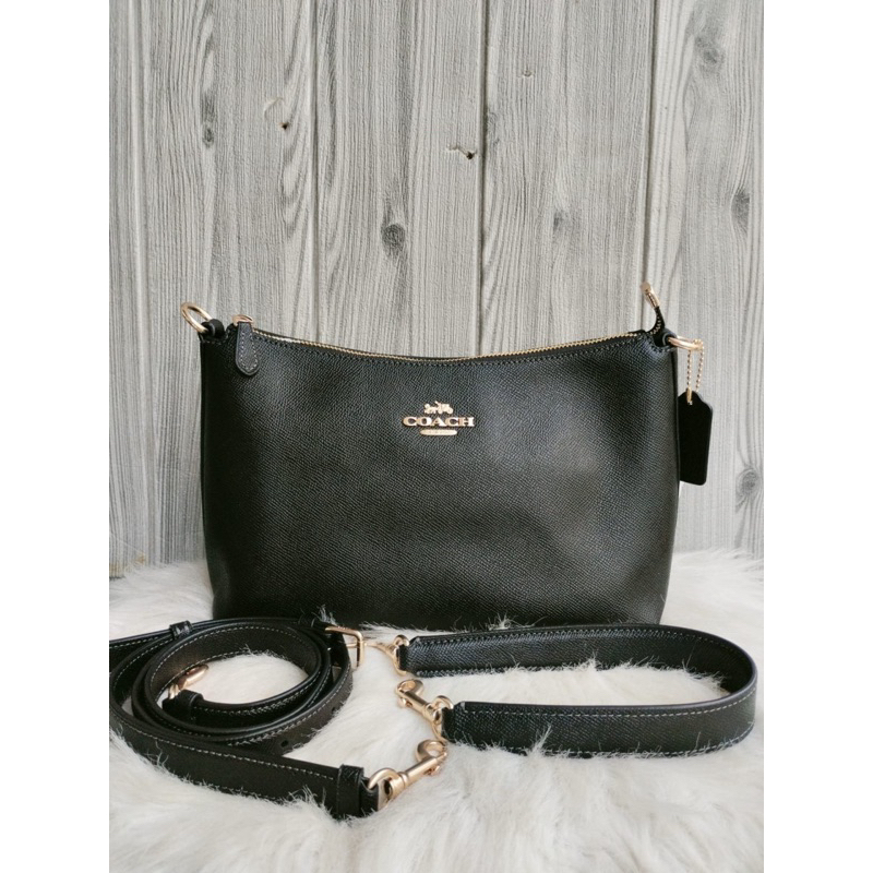 COACH CE584 Leather Clara Shoulder Bag Black tas slempang