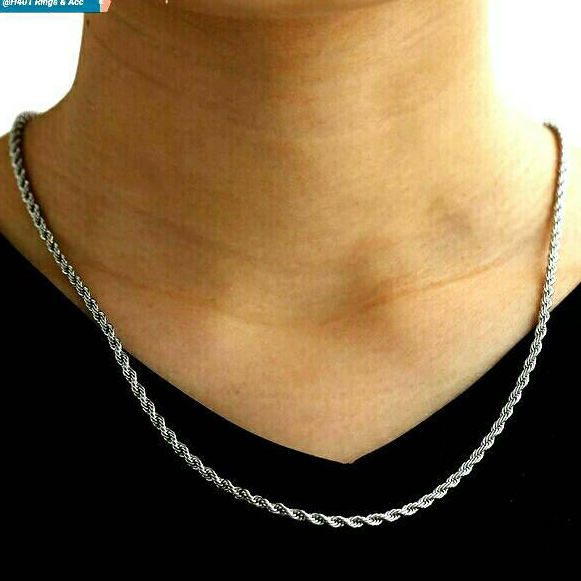Kalung RANTAI ulir Anti Karat Selamanya Pria Kasual 5mm / 60cm