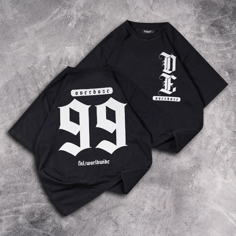 [N01115] T-Shirt Oversized Distro Motif OVERDOSE 99