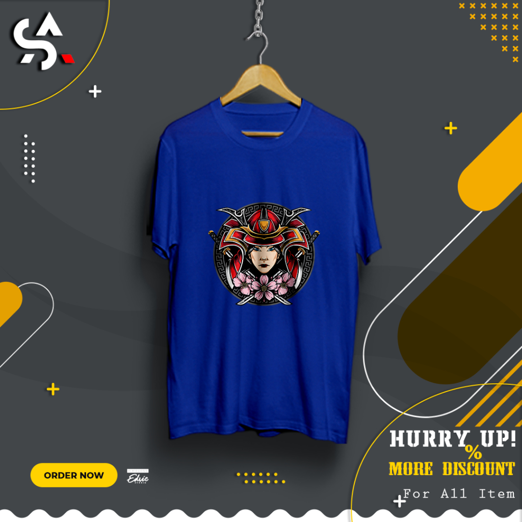 baju kaos M1 - Samurai - 12 pria distro t shirt murah keren dewasa Baju distro Kaos pria wanita