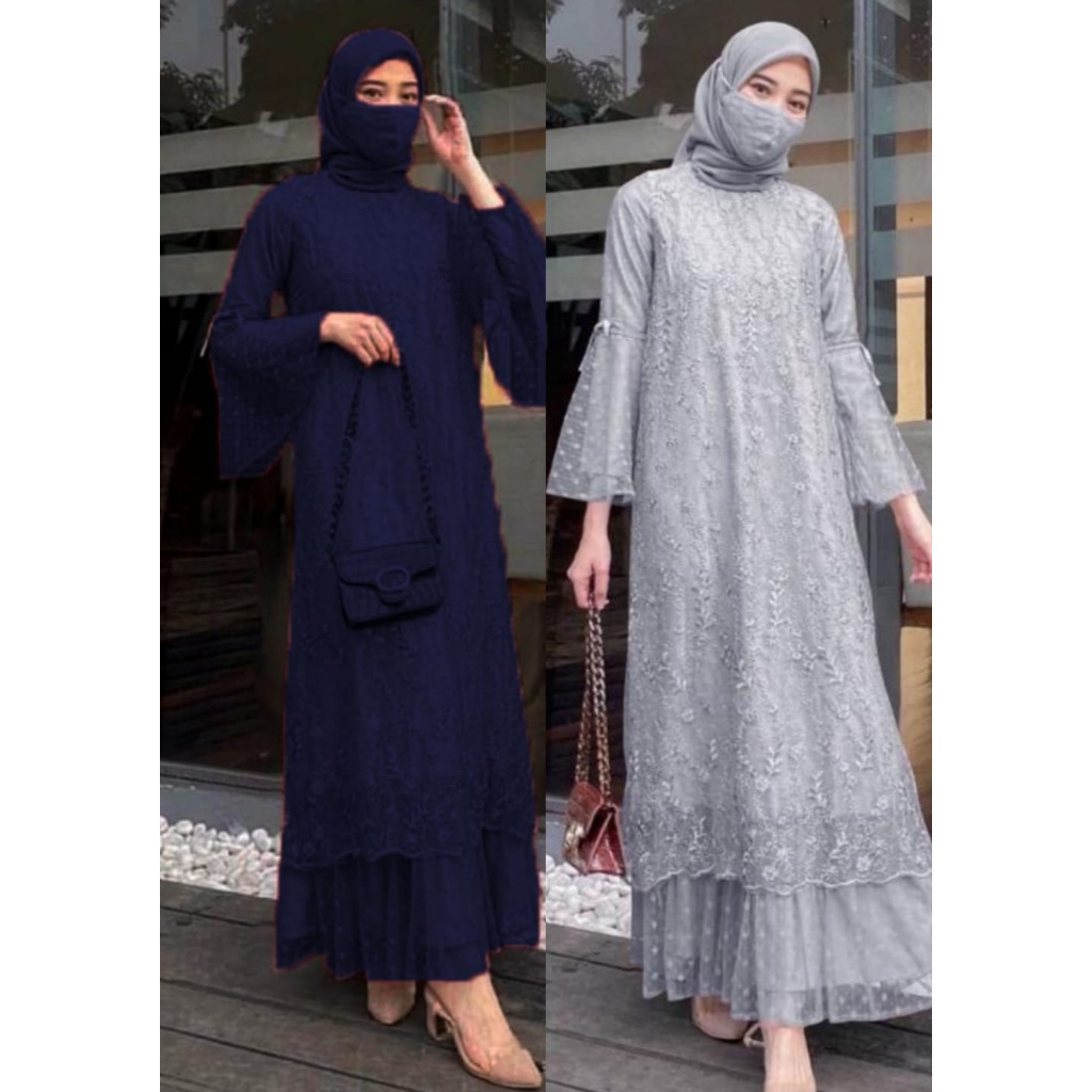 NEW VARIAN BAJU DRESS BRUKAT TERBARU /CLARETTA MAXY BRUKAT / DRESS KONDANGAN /GAMIS WANITA TERBARU KEKINIAN / FASHION MUSLIM / BAJU PESTA TERBARU / GAMIS REMAJA