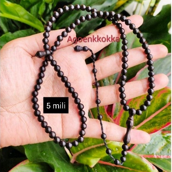 Tasbih 99 merica 5 mili hitam kokka kaukah