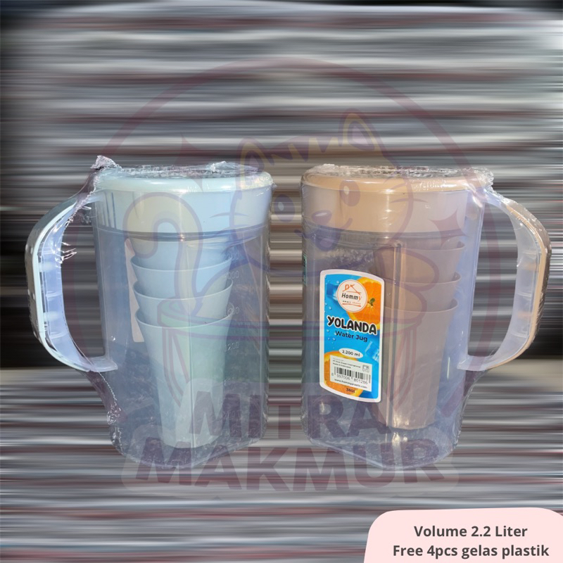 SALE!! TEKO AIR PLASTIK FREE 4 GELAS / ESKAN AIR 2 LITER / TEKO AIR YOLANDA