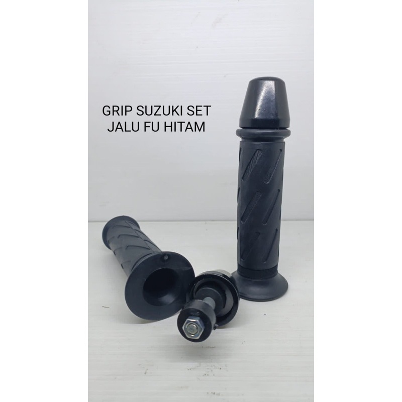 handgrip suzuki set jalu fu hitam universal semua motor bisa