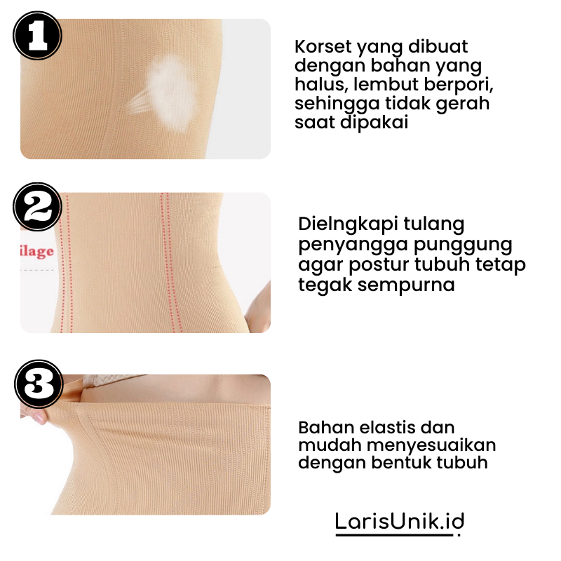 Korset Pelangsing Badan Pembentuk Pinggang Tubuh Dengan Tulang Penyangga Steel Bone Korset Wanita