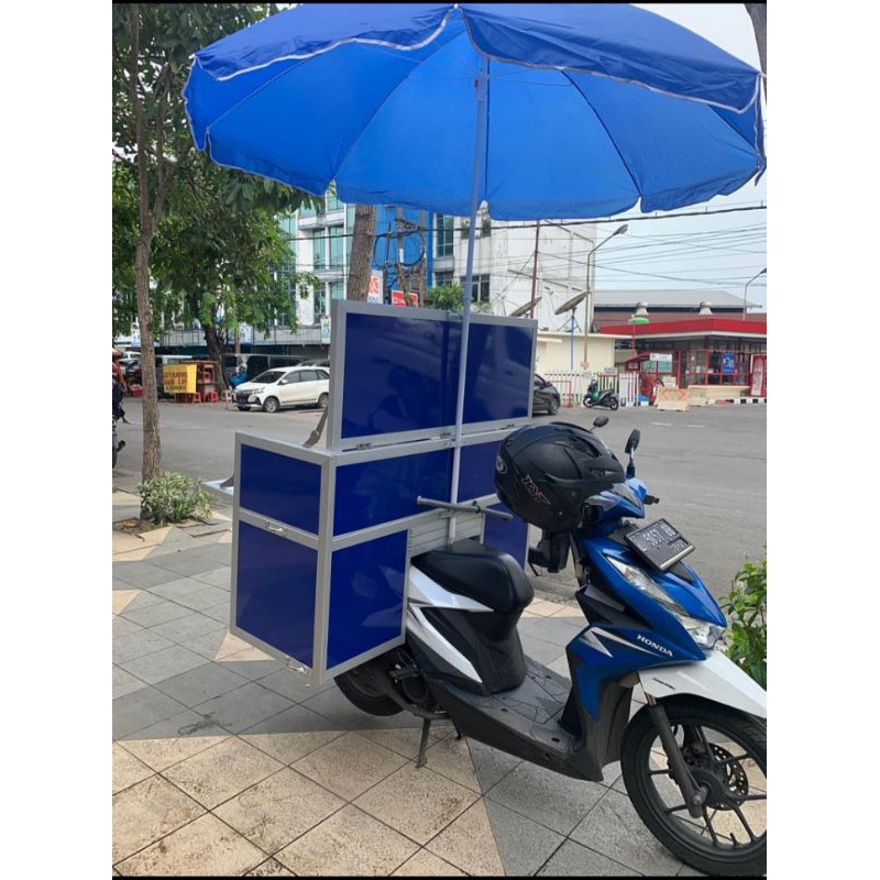 gerobak Rombong alumunium motor cilor papeda