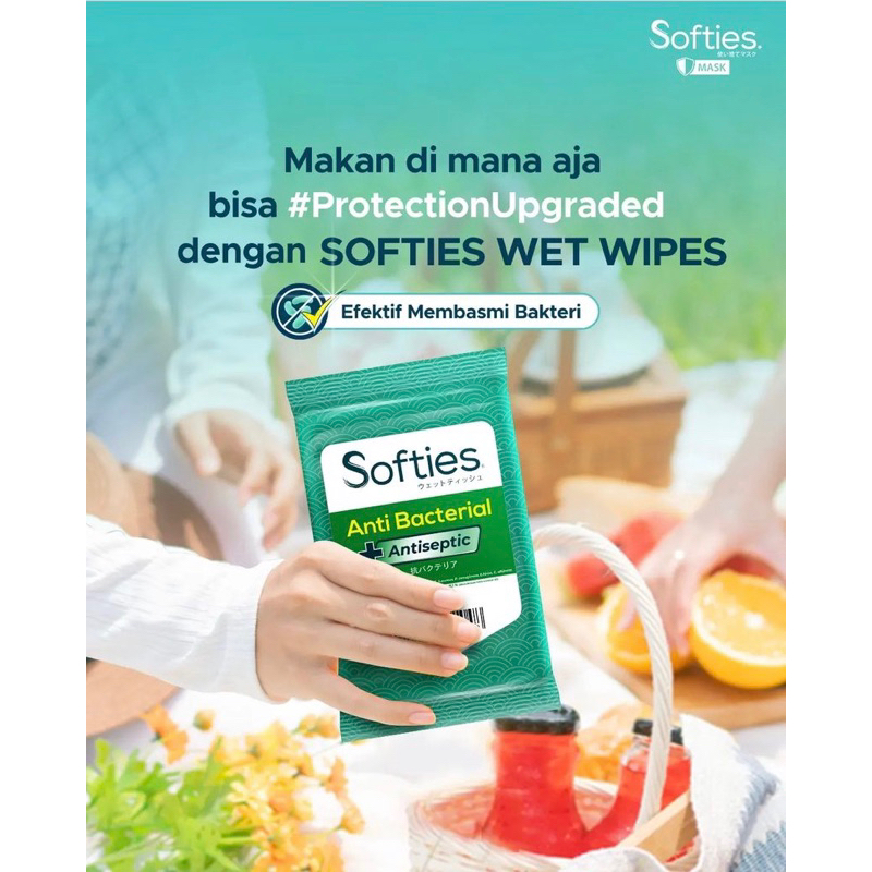 SOFTIES WET WIPES ANTI BACTERIAL ANTISEPTIC ISI 20s