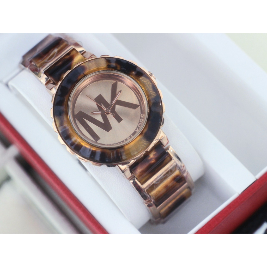 Best Seller  Jam Tangan Wanita Mk 4534WK Tali Rantai Mika Free Box Baterai Cadangan