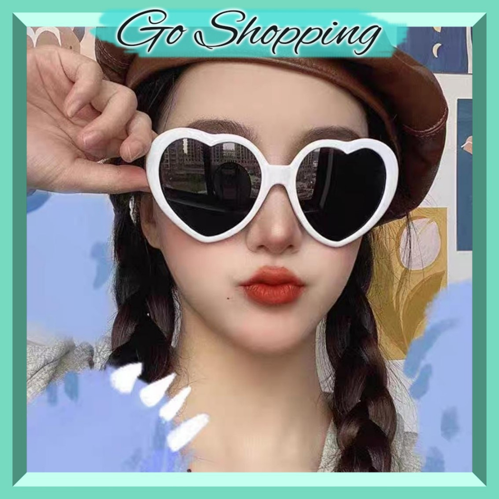 GO! KC966 Kacamata Hitam Wanita Kaca Mata Love Wanita Fashion Korean Style Korea Cute Murah Warna Warni