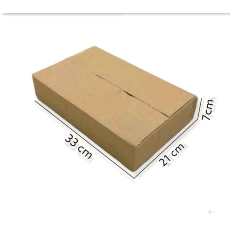 

Kardus/box Ukuran 33x21x7 cm Single wall polos
