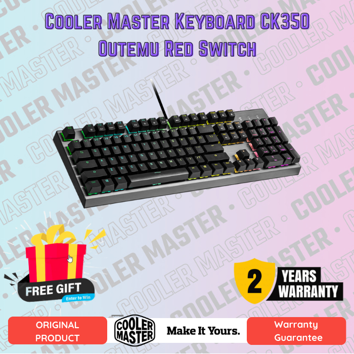 Cooler Master Keyboard CK350 Outemu Red Switch [CK-350-KKOR1-US]