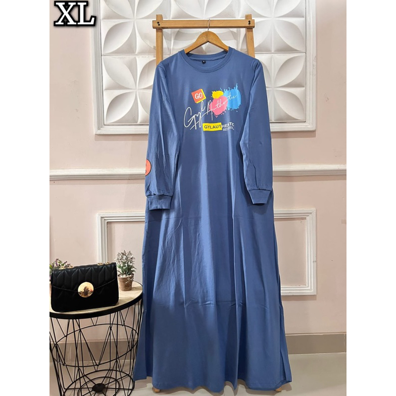 GAMIS WANITA KAOS GYL JUMBO KEKINIAN//GAMIS GYL TERBARU XXL