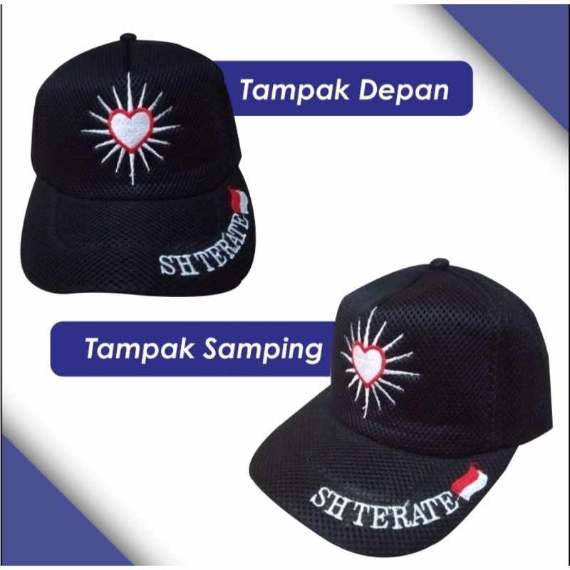 Topi PSHT Hati Bersinar bordir