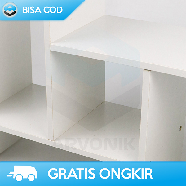 RAK BUKU DIY STORAGE ORGANIZER MINIMALIS MUDAH DIPASANG RAK KAYU RAKIT