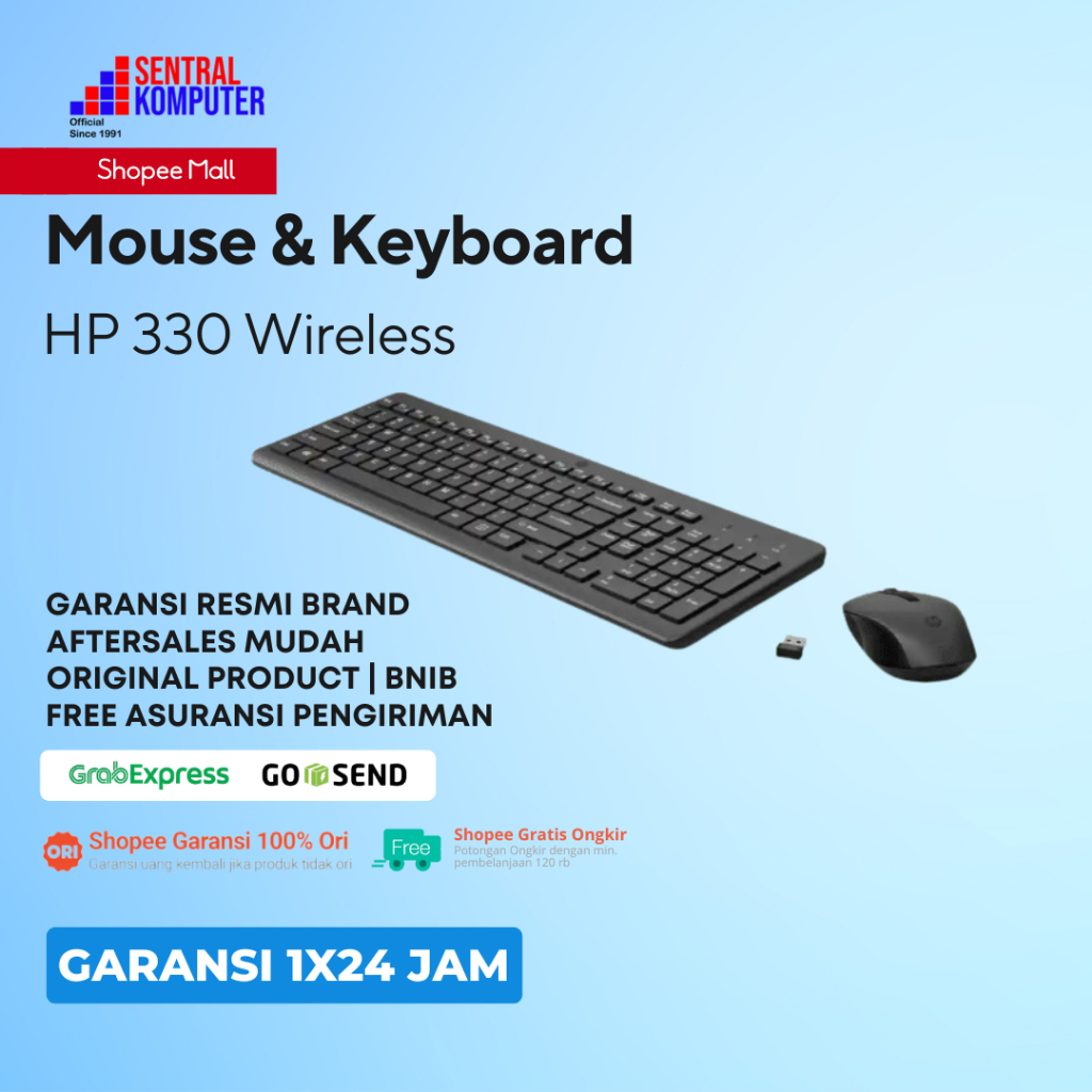 Jual HP 330 Wireless Mouse & Keyboard Combo | Shopee Indonesia