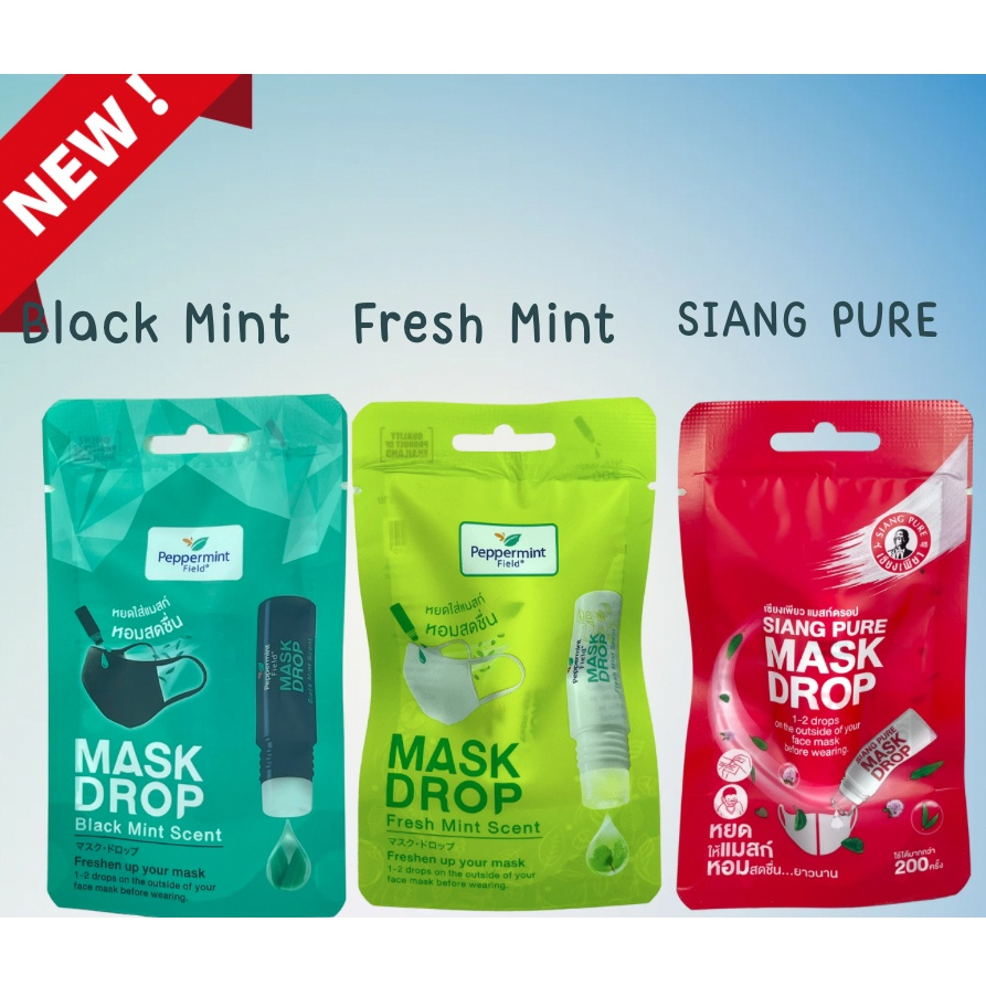 Mask Drop Thailand / Pewangi Penyegar Masker Viral Thailand Original Peppermint Scent