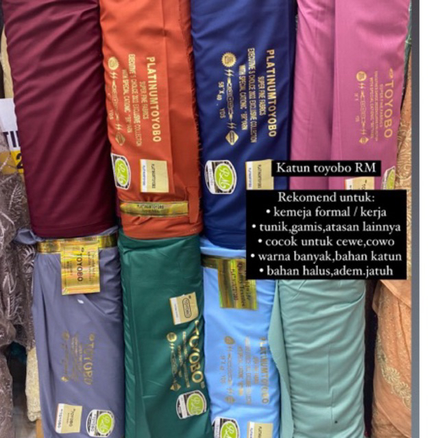 bahan toyobo / katun toyobo / kain katun polos / katun polos toyobo