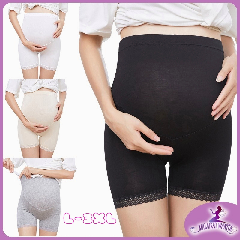 Celana Keselamatan Wanita Hamil Musim Panas Periode Kehamilan Kurus Anti -cahaya Keluar Dari Mode, Celana Pendek Dasar Fashion Pinggang Tinggi 847