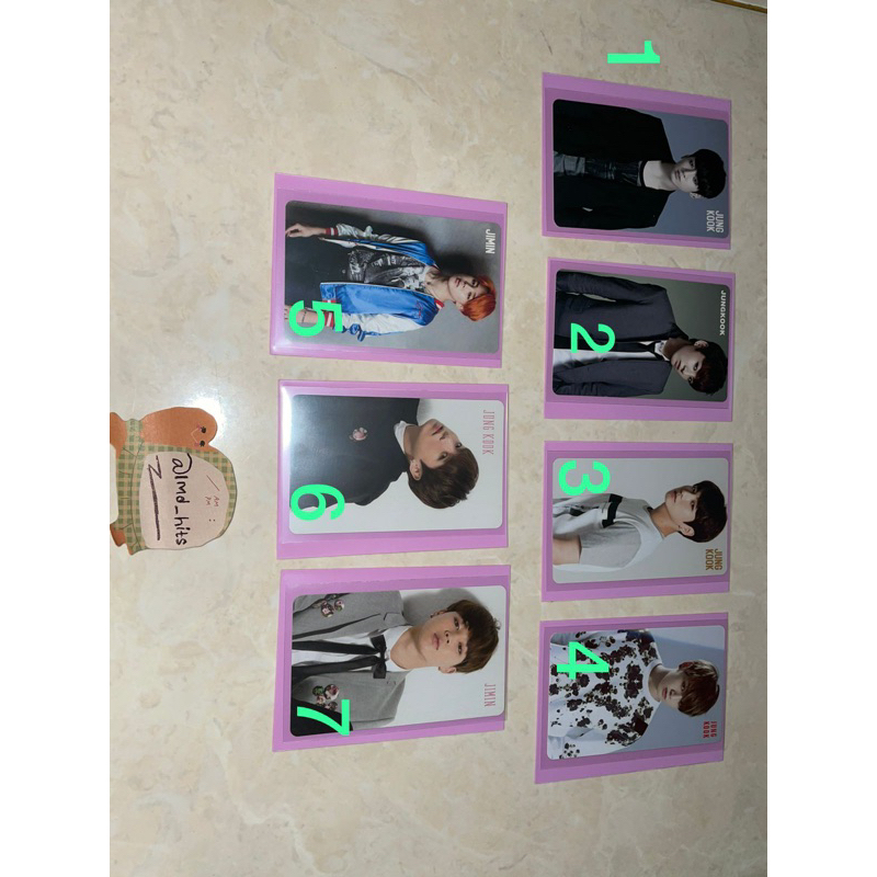 PHOTOCARD JAPAN JIMIN DAN JK RARE