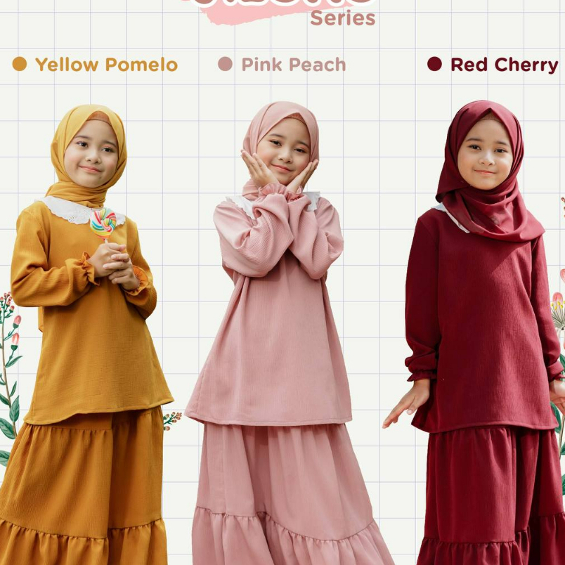 NEYNA ONE SET KIDS JIZELLE - Bahan Cringle Ringan dan Dingin