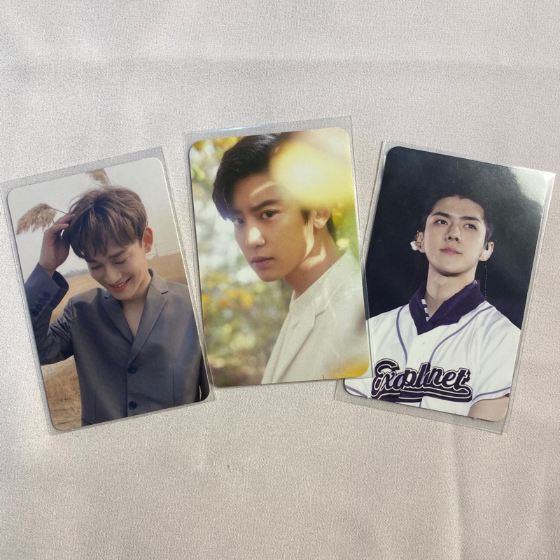 Photocard Chanyeol Hand Warmer Sehun Miniso Figure Chen Kihno Ilalang