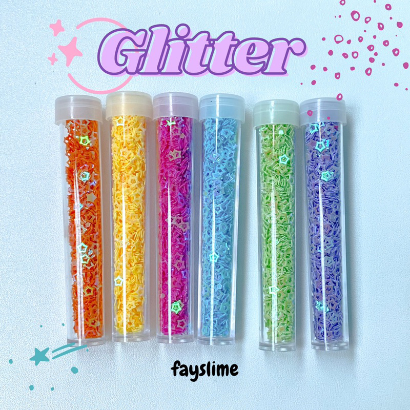 Glitter botol panjang | glitter sequin bintang