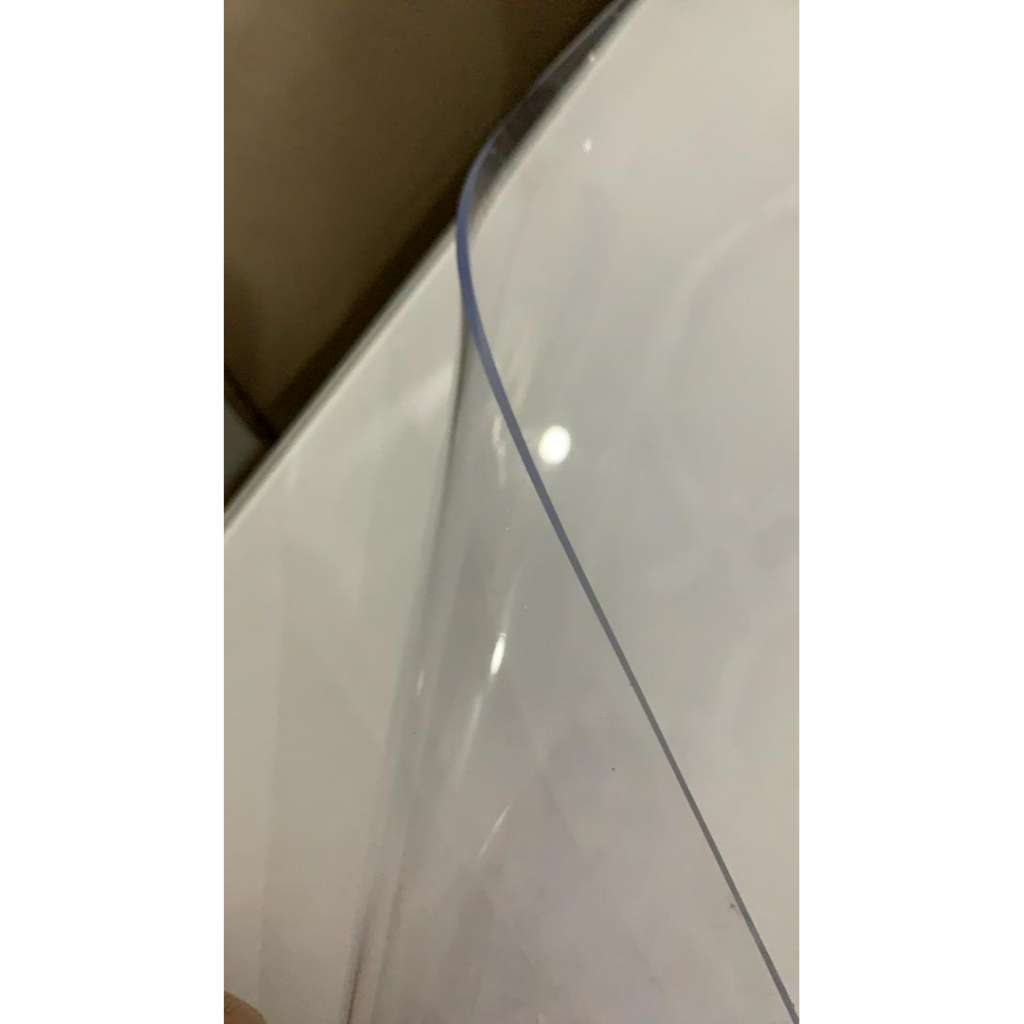 Taplak Mika PVC Transparan Mika Curtain Bening Tebal 1mm Taplak Tirai Mika Plastik Tebal Import Leba