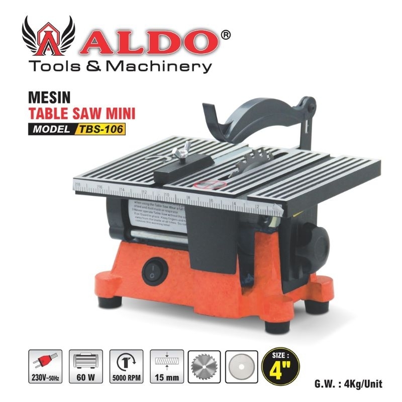 [Second/Bekas] Mesin Table Saw Mini Merk Aldo Tools & Mechinery