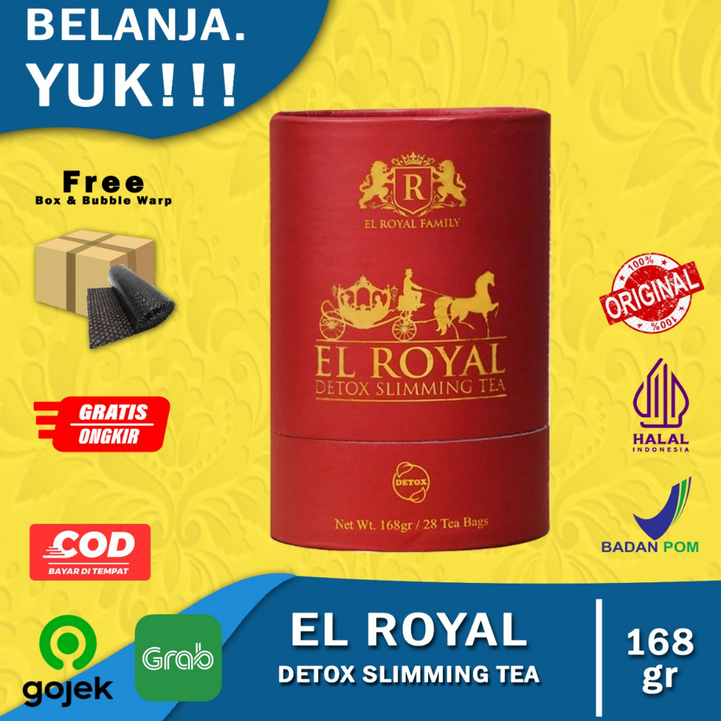 El Royal Detox Slimming Tea - Teh Detox 1 Pcs (Garansi Uang Kembali Jika Produk Palsu)