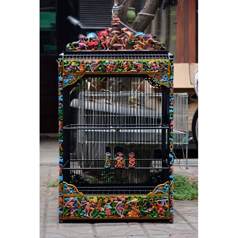 sangkar kotak ukiran dayak sangkar ukir sangkar kosan