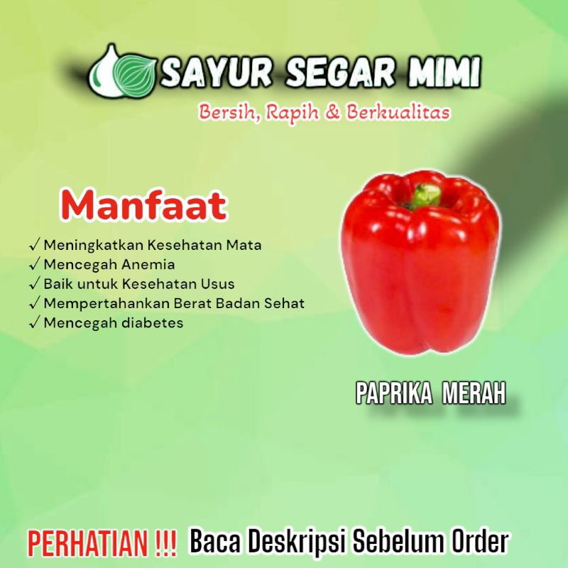 

Paprika Merah Hijau Kuning Orange /Buah - Sᴀʏᴜʀ Sᴇɢᴀʀ ♏ɪᴍɪ