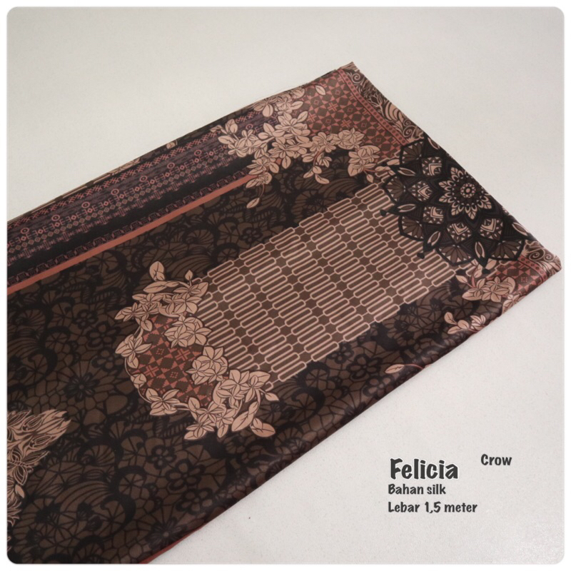 Kain silk motif FELICIA | kain batik modern | bahan batik bagus